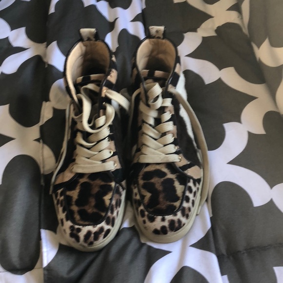 cheetah louboutin sneakers